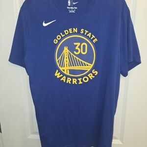 Nike Golden State Warriors NBA Stephen Curry #30 T Shirt Mens Blue XL